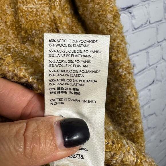 Free People Moira Wool-Blend Slouchy Tunic Sweater in Honeycomb Size XS - Picture 6 of 6